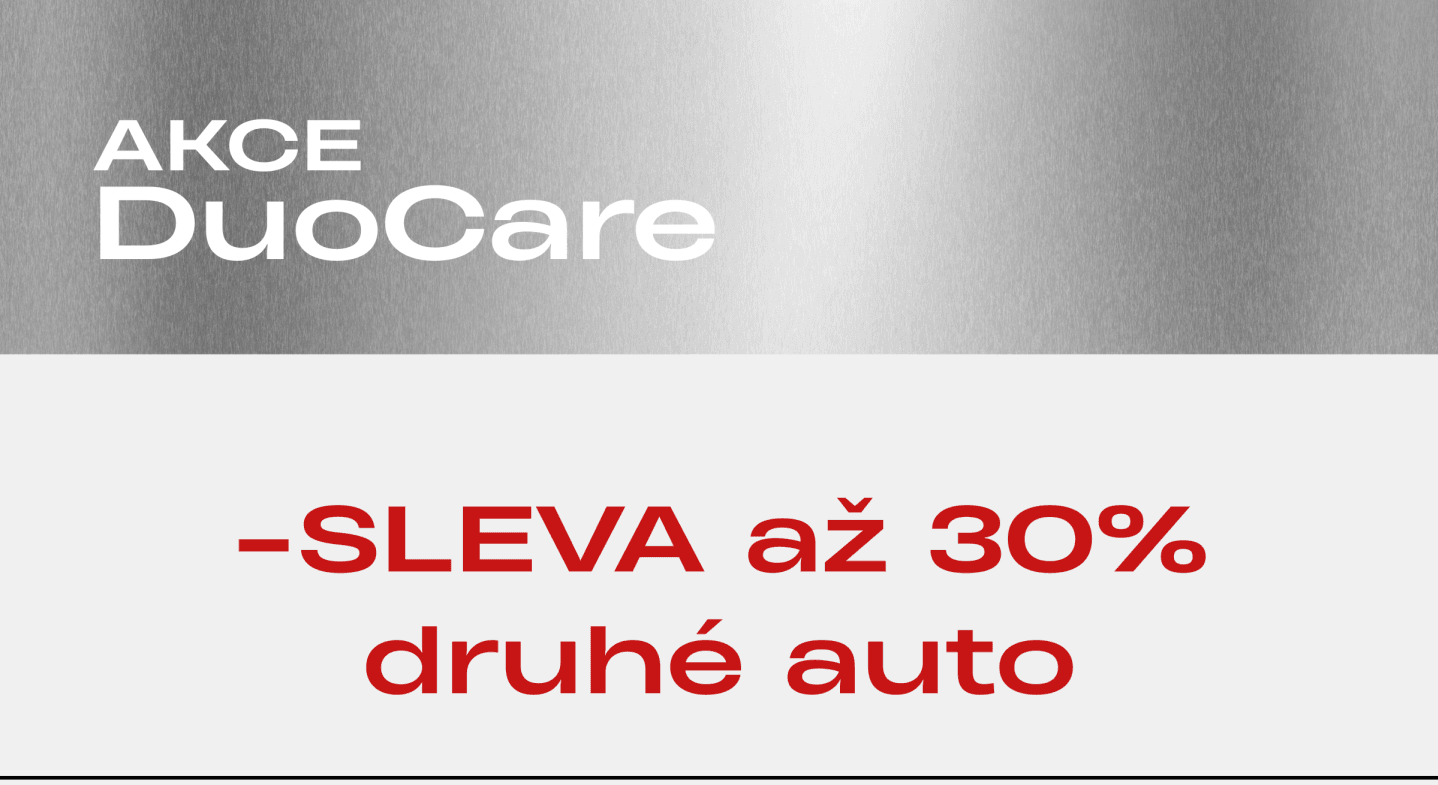 sleva až 30% na druhé auto
